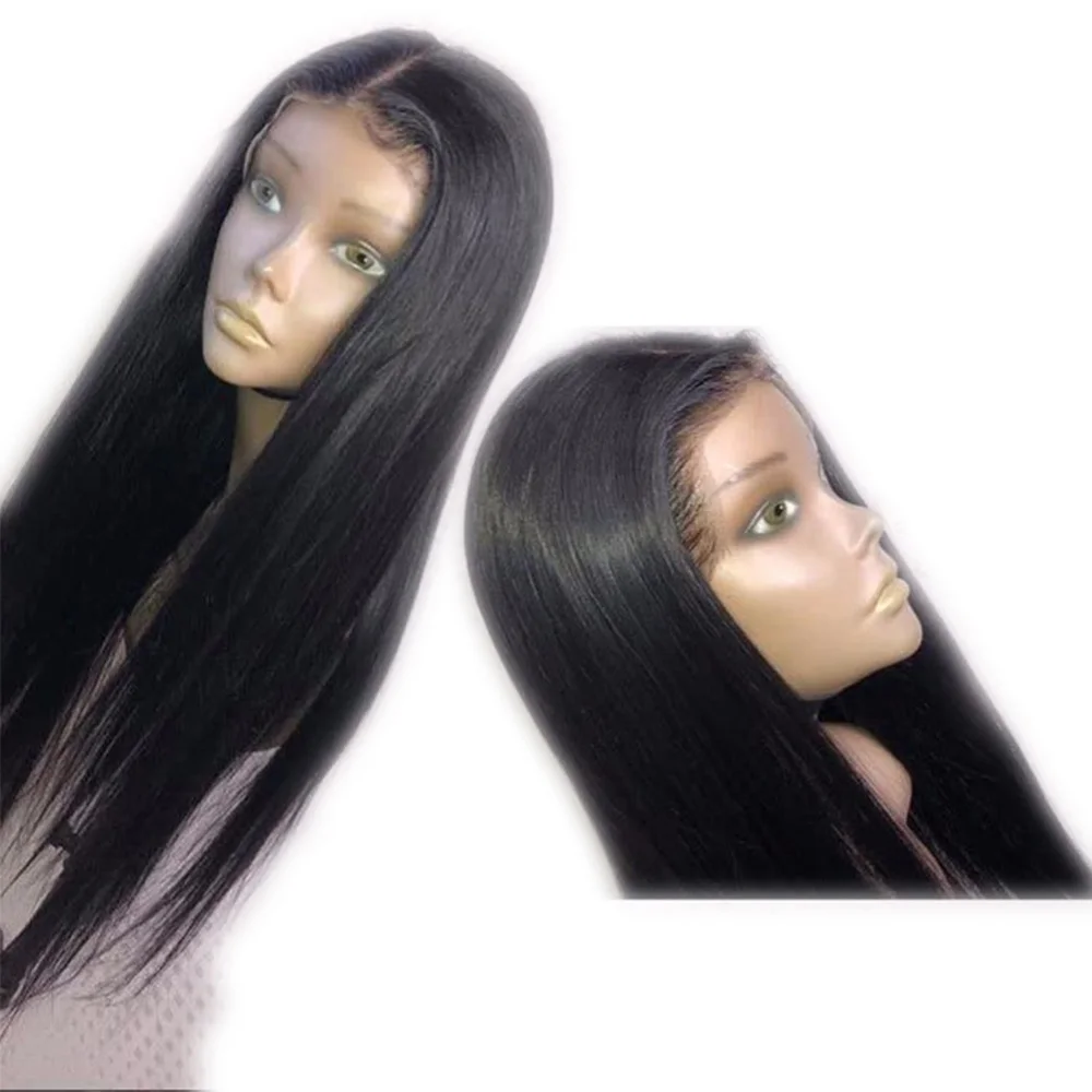 

Fantasy Beauty Deep Part Long Straight Hair 13x6 Lace Front Wig Natural Hairline Heat Resistant Synthetic Wigs With Baby Hair