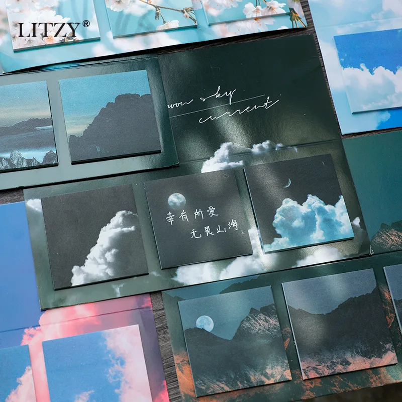 

LITZY 60 Sheet/set Memo Pads Starry Sky Sticky Notes Paper Diary Scrapbooking Kawaii Stickers Office School Stationery Notepad
