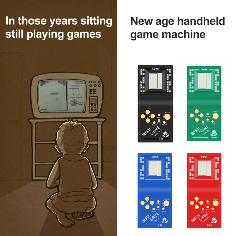 Портативный игровой плеер Tetris с ЖК дисплеем электронные игрушки Карманная