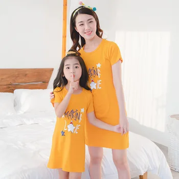 

New Kids Girls Cotton Nightgowns Cartoon Nightdress Girls Sleepwear Sleepshirt Summer Short Sleeves Nightwear Children's Clothes