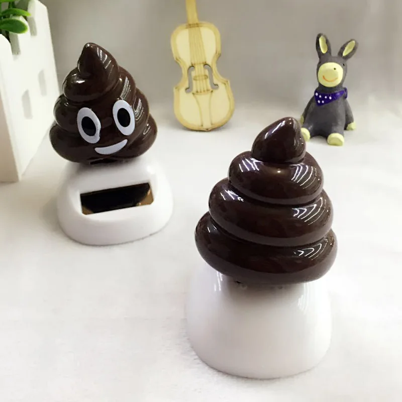 Стиль Солнечный вращающийся Poop кукла креативный мультфильм аксессуары для декорирования машины детские игрушки настраиваемые