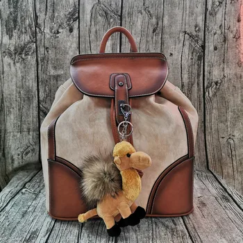 

Vintage High Quality Leather Women Backpack Luxury Ladies Shoulder Bags Soft Leather Backpack Female Travel Back Pack Mochila