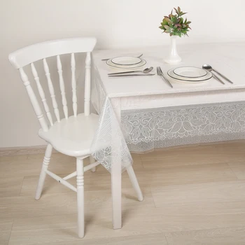 

Reusable tablecloth without base 120x180 cm "Openwork" color transparent 1534648