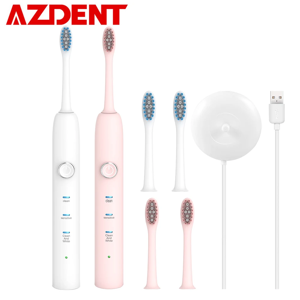 

2019 Automatic Sonic Electric Toothbrush USB Rechargeable Ultrasonic Teeth Tooth Brush with Replacement Heads Waterproof Timer