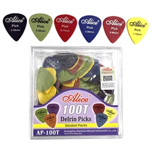 

100pcs/pack Alice Delrin Guitar Picks Standard Plectra AP-100T Multi Thickness