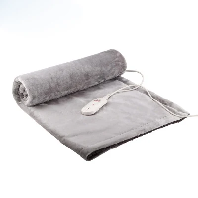 85*65cm Electric Flannel Blanket Thicker Soft Heating Home Matress Carpet Body Warmer Knee Quilt Throw Shawl Heated Mat - Цвет: Grey