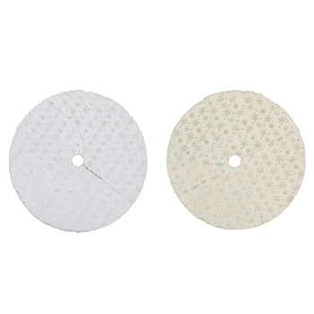 

Christmas Tree Skirt Traditional Knitted Thick Rustic Tree Dress Luxury Skirt For Xmas Household Festival Decor Indoor Outdoor