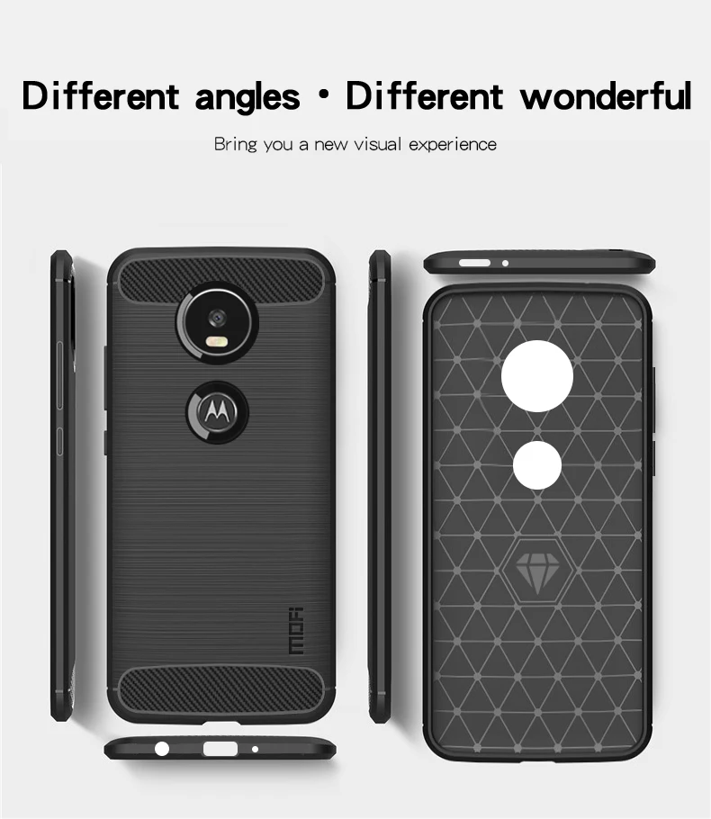 Роскошный углеродный чехол Mofi для Motorola Moto P40 задняя крышка Ультратонкий Мягкий Силиконовый ТПУ для телефона чехол для Motorola Moto Z4 Play