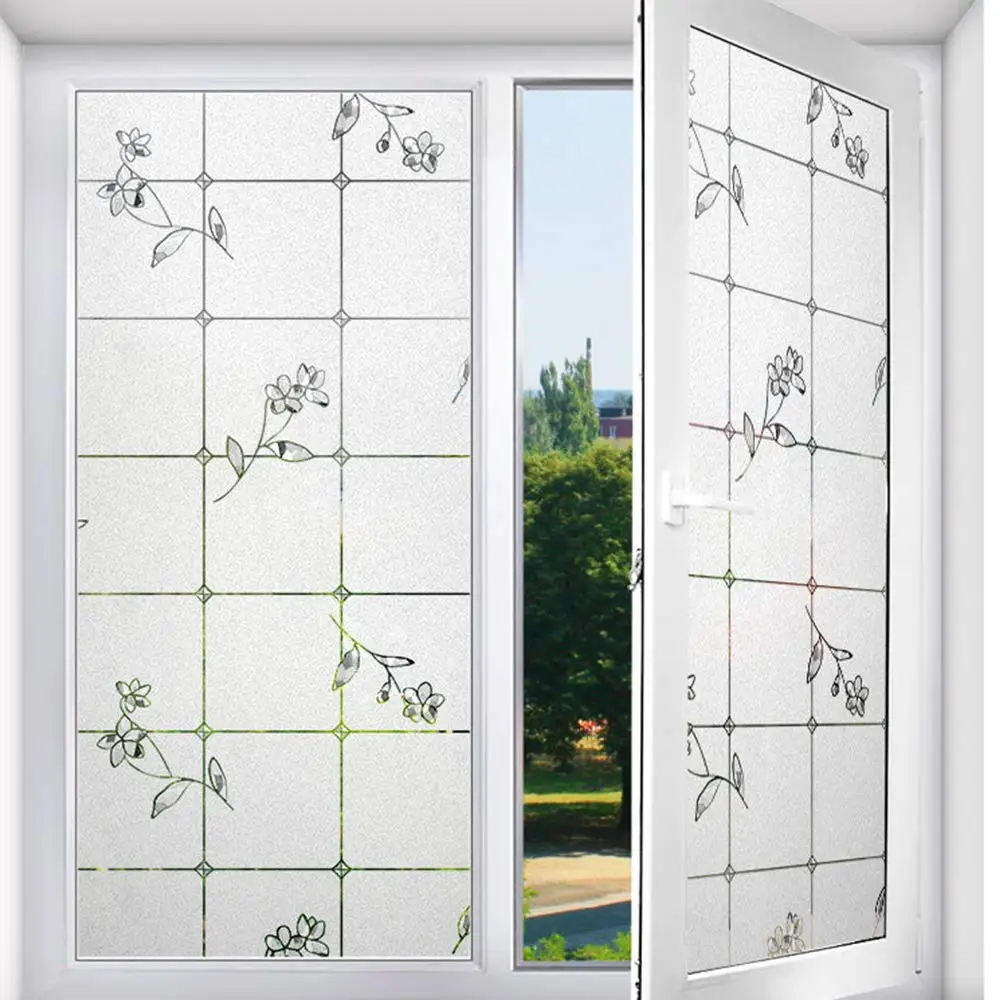 

Funlife 3D Window Film Frosted Self-adhesive Film Privacy Window Sticker Static Cilng Vinly Glass Film Anti UV Decor for Home