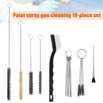 

New 17PCS Stainless Steel Cleaning Kit Needle Nozzle Brush Assorted Kit for Airbrush