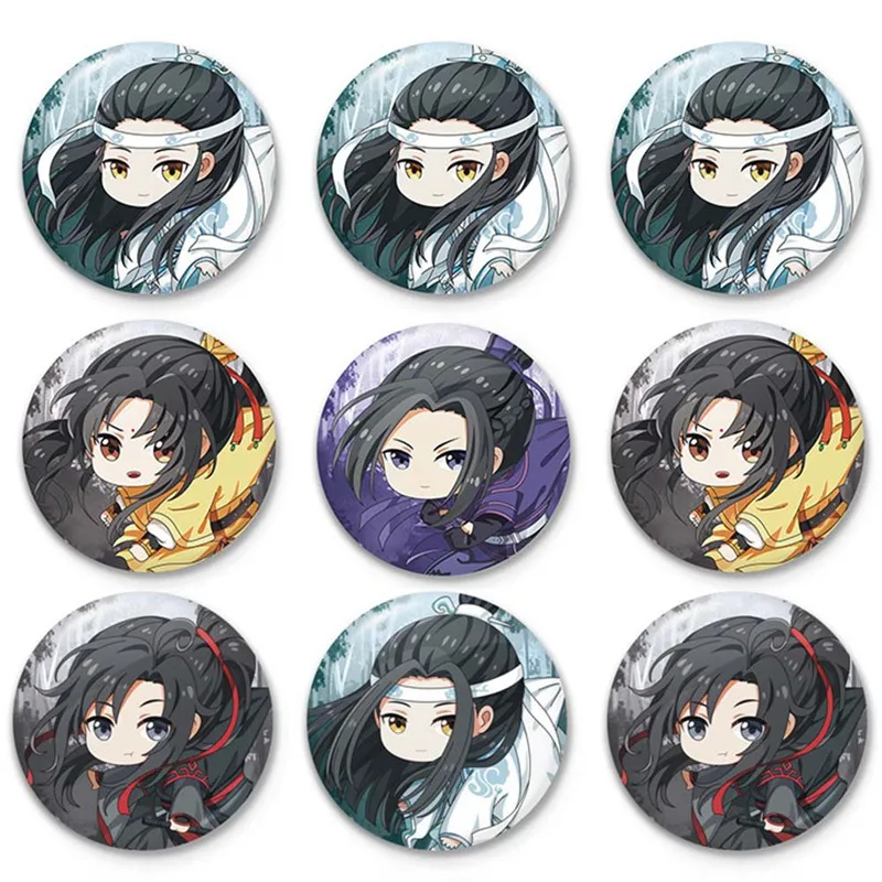 1 шт. аниме Mo Dao Zu Shi Wei Wuxian Lan Wangji фигурка модель брошь булавки броши круглый жесть
