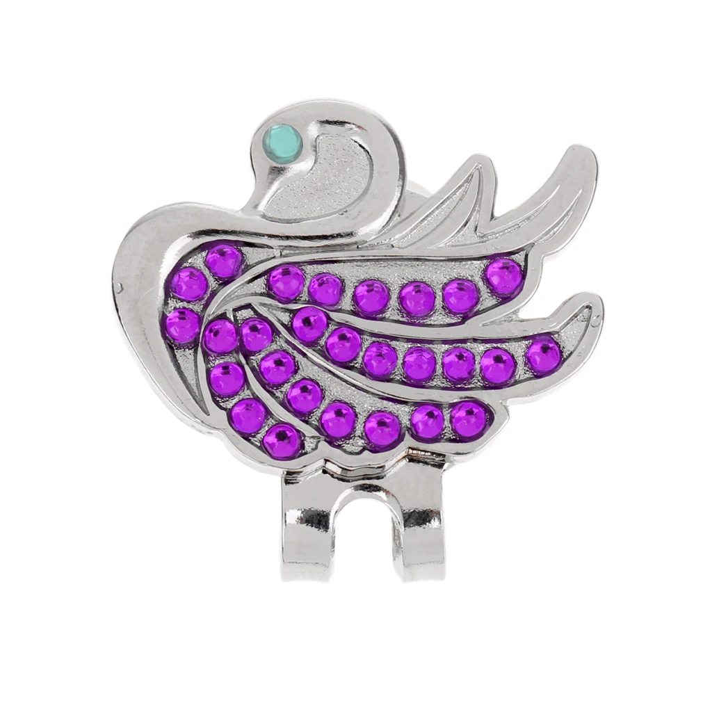 Detachable Magnetic Golf Hat Clip Golf Cap Clip With Removable Swan Shape Golf Ball Marker Cap Multi-color