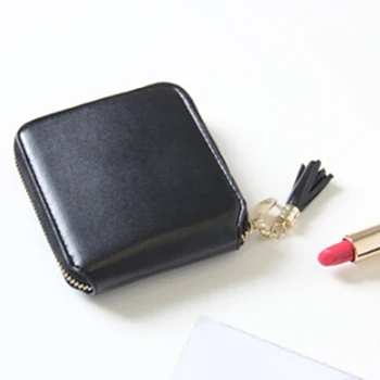 

Solid Color Tassel Pendant Wallet Brand New Coin Purses Holders Card Case Lady Women Wallet Holder Small Bag