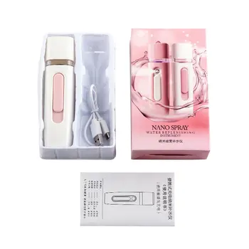 

USB Rechargable Humidifier Air Diffuser Handheld Water Ultrasonic Nano Essential Car Oil Steamed Face With Light For Home