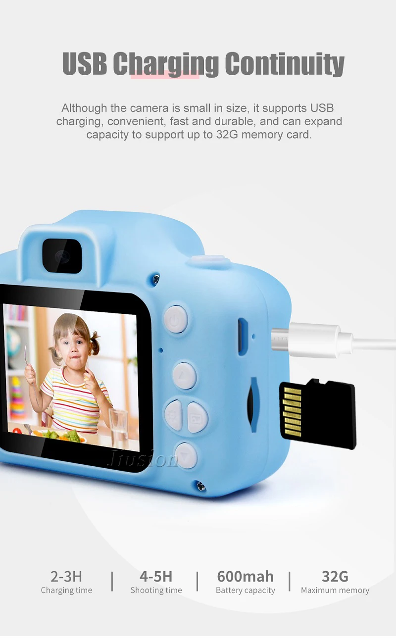 Enfants Mini appareils Photo numériques 1080P enfants caméra vidéo cadeaux jouets pour enfant bébé 2.0 pouces HD Kinder Photo photographie caméscope