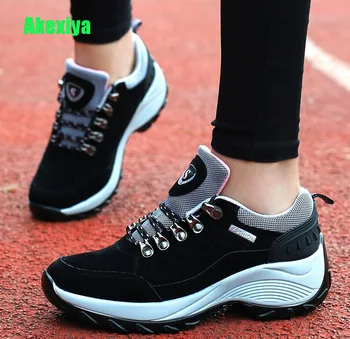 

Akexiy Designer Fashion Autumn Wedges Shoes For Women Platform Sneakers Womens Casual Female Black Shoes Woman Footwear Wayfarer