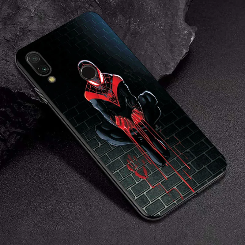 TPUBLK521 Черный ТПУ чехол для телефона Marvel для Xiaomi Redmi Note 7 6 8 Pro Чехол для Xiaomi Redmi 5 Plus задняя крышка Fundas Redmi 6A 7A 5A чехол - Цвет: TPUBLK521