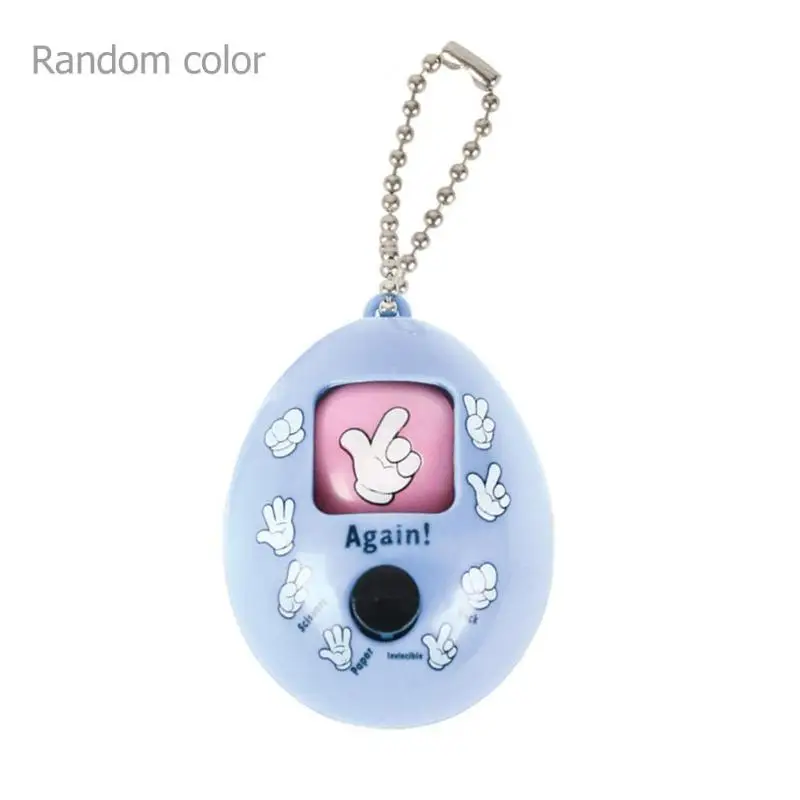

1pc Funny Baby Toy Stone Scissors Paper Egg Pendant Key-chain Finger-guessing Game Tool for Children Random Color