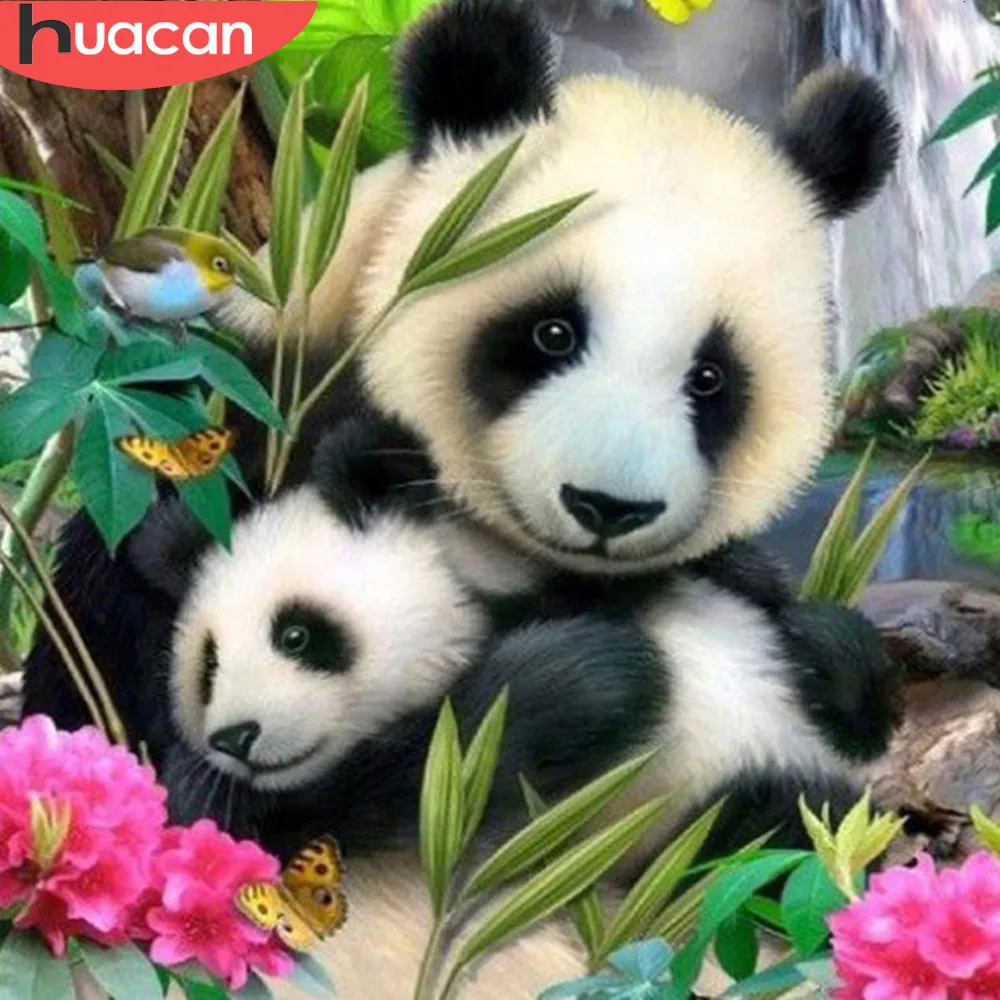 Алмазная вышивка HUACAN Animal 5D алмазная живопись своими руками полностью квадратная