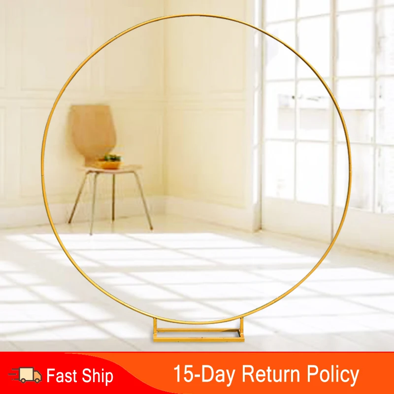 Circle Wedding Arch Background Mariage Birthday Party Decoration Balloon Shelf DIY Iron Round Backdrop Stand For Flower Frame