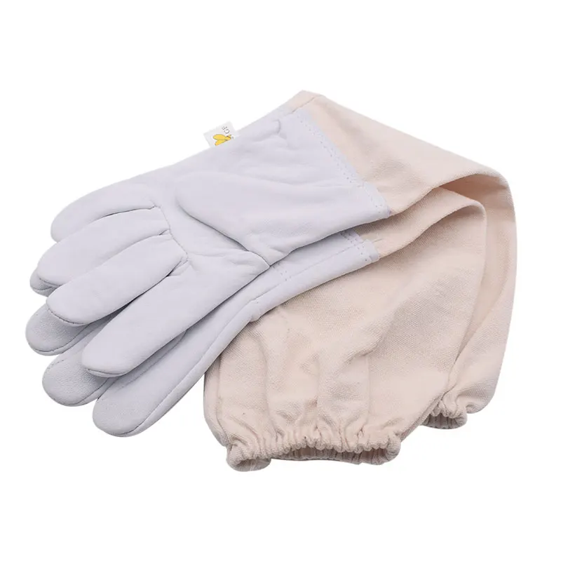 1 Pair Bee Gloves Sheepskin Gloves Anti-bee Anti-sting for Professional Apiculture Beekeeper Beekeeping Tool beekeeping gloves