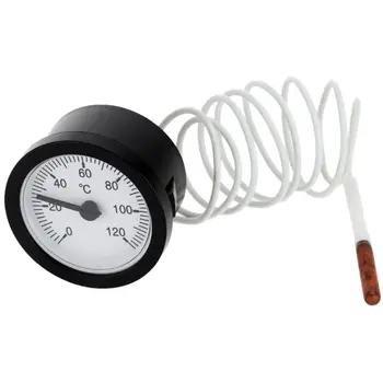 

Dial Thermometer Capillary Temperature Gauge 0-120℃ water & oil with 1m Sensor