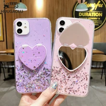 Зеркальный чехол с блестками для Samsung A31 A41 A51 A71 A10E A21S A20S A20E A20 A30 A40