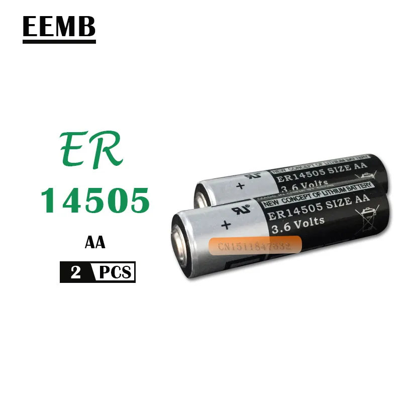 2 шт./лот EEMB ER14505 ER14505H AA 3,6 V 2400mAh энергии литиевая батарея смарт-метр батарея