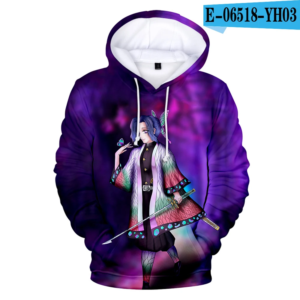 3D Demon Slayer Kimetsu no Yaiba Hoodies Men Women Sweatshirts Demon Slayer Hoodie Men's Hooded Black White Checkered Pattern - Цвет: YH03