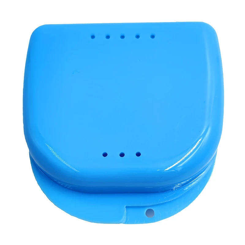 50pcs/lot Dental Plastic Denture Box Orthodontic Retainer Tray Box Case  Teeth Container False Teeth Protective Case