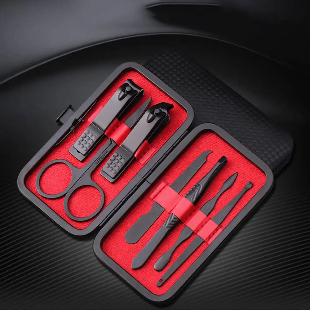 7 шт. костюм Маникюр для ногтей, инвентарь ножницы для стрижки Пинцет для маникюра Инструменты для педикюра