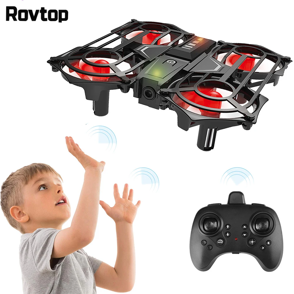 Rovtop Дети Мини RC Дрон 2 4G 6 оси Квадрокоптер Вертолет Самолет фиксированный 3D флип и