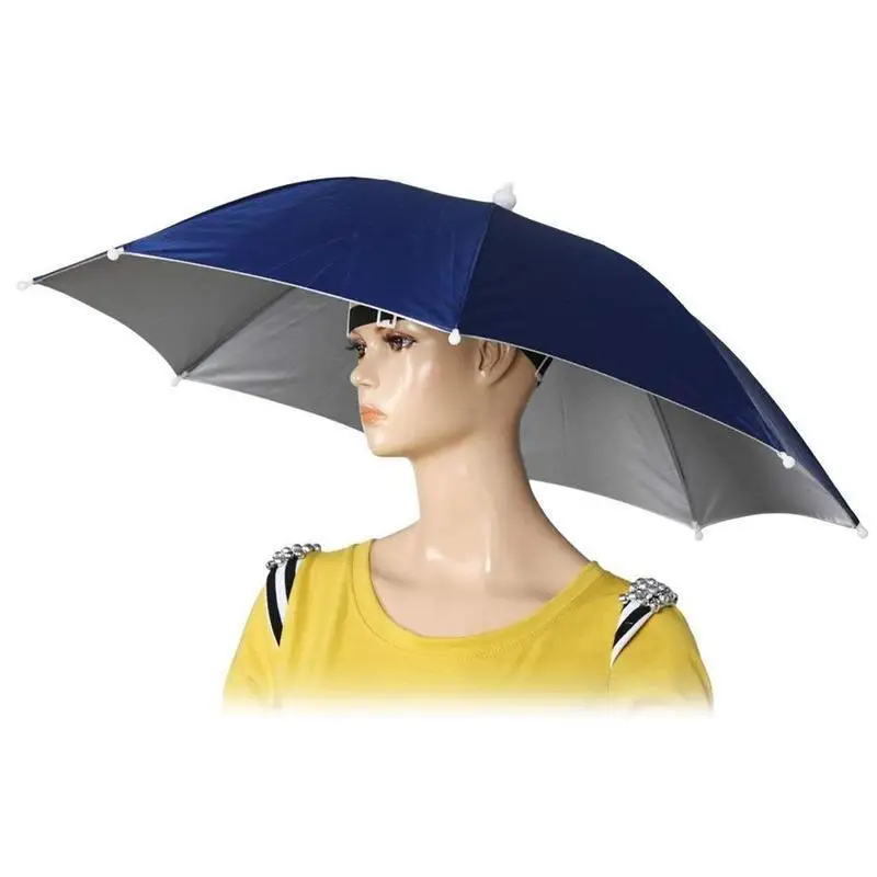 Foldable Parasol Hats Fishing Umbrella Outdoor Beach Accessories Hiking Headwear Tackle Hat Camping Portable Sport Z7T6