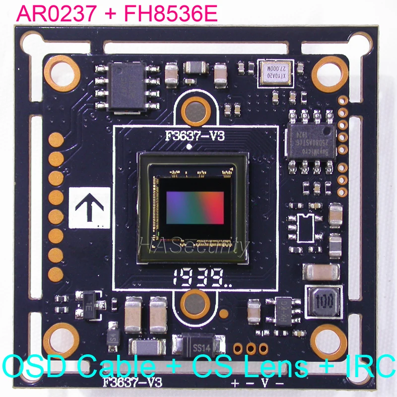 AHD-H 1080P / CVBS 1/2.7 &quotAptina AR0237 + FH8536 V30 CCTV камера модуль печатной платы OSD кабель CS 3.0MP