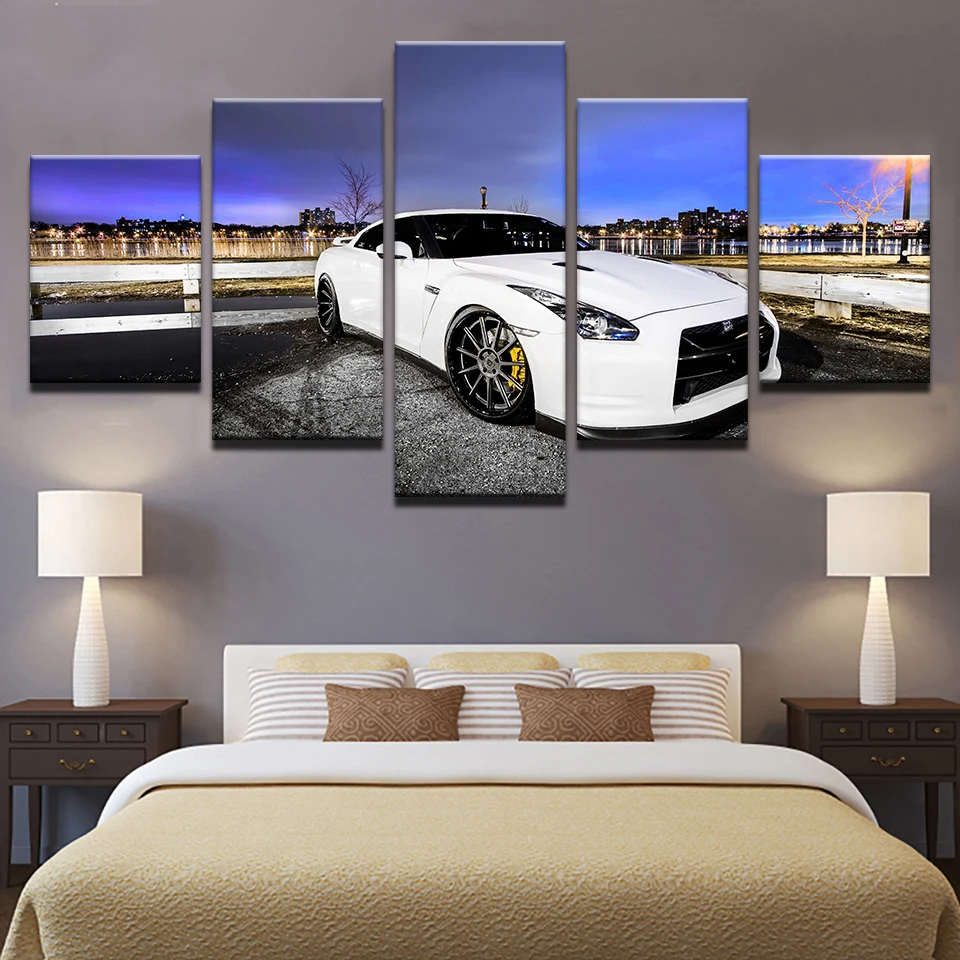 Картины на холсте Lamborghini GTR BMW Sports Car Wall Art Framework домашний Декор 5 шт. HD Печать