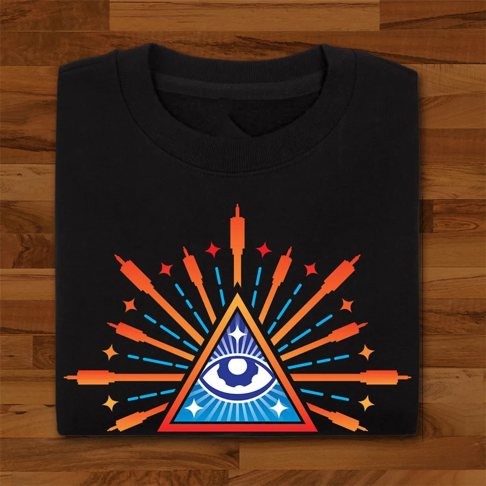 Pdx Synth Club All Seeing Eye Synthesizer унисекс бесплатная доставка в Великобритании Hd3 Футболка