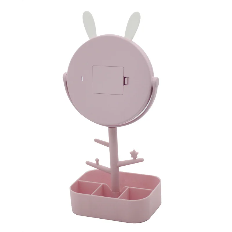 

Mini Portable Cosmetic Mirror Rechargeable Smart LED Cosmetic Mirror Fill Light Single Side Hand-hold Mirror