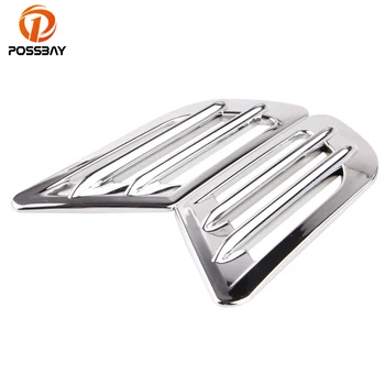 

POSSBAY Electroplate Car Air Flow Fender Intake Hood Scoop Turbo Bonnet Vent Cover Decorative Stickers Side Vents Decal
