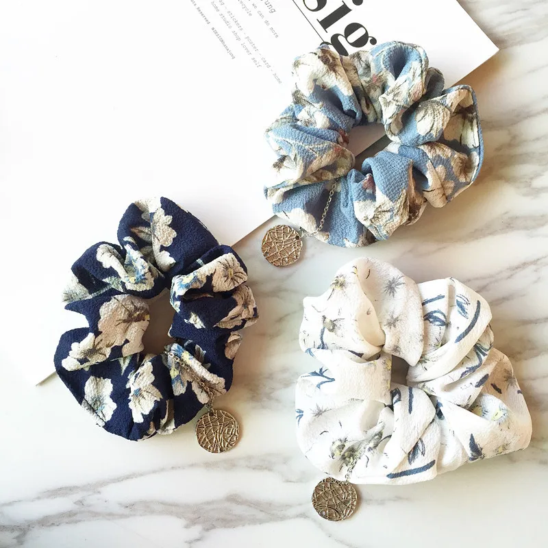 

2019 New Chiffon Scrunchie Women Girls Elastic Hair Rubber Bands Accessories Gum For Women Tie Hair Ring Rope Ponytail Holder