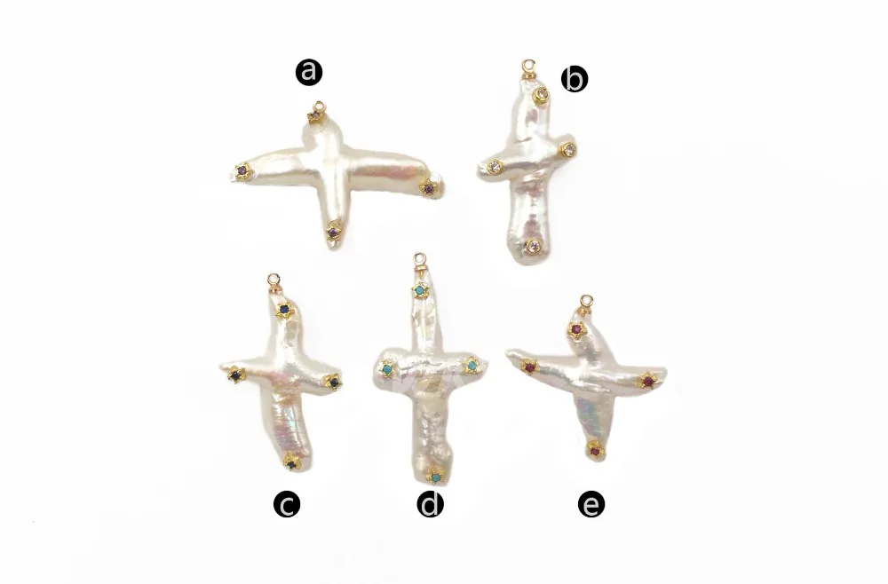 WT-MP139 WKT+ форма золотой кулон натуральный жемчуг кулон с кубическим цирконием Женская мода ожерелье кулон ювелирные изделия подарок