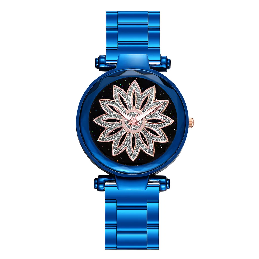 

Vansvar Women's Quartz Magnet Buckle Stainless Steel Sky Luminous Watch Stainless Steel Strap Starry Ladies Watch Quality