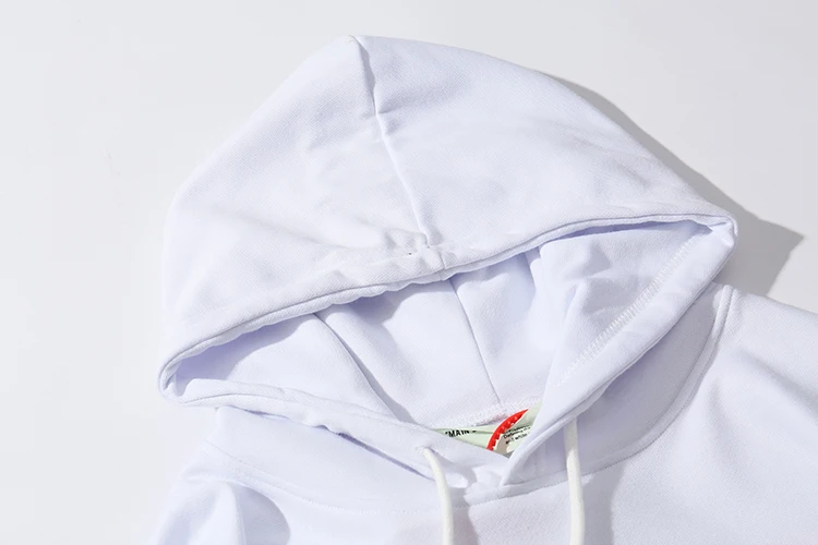 Электрокардиограмма 19ss Off-White OW для мужчин и женщин для влюбленных осень зима хлопок мода уличная куртка с капюшоном Толстовка