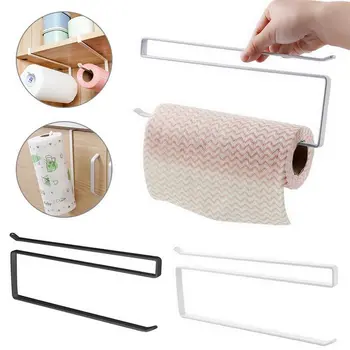 

Paper Holder Under Cabinet Paper Self-adhesive Kitchen Roll Paper Shelf Tissue Hanger Hanging Bathroom Towel Roll Racks