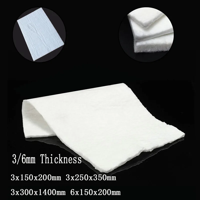 1pcs White Insulation Blanket High Temp Thermal Fireproof Mat Ceramic