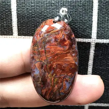 

Genuine Natural Red Pietersite Pendant Jewelry For Woman Lady Man Crystal 26x17x7mm Beads Namibia Energy Gemstone AAAAA
