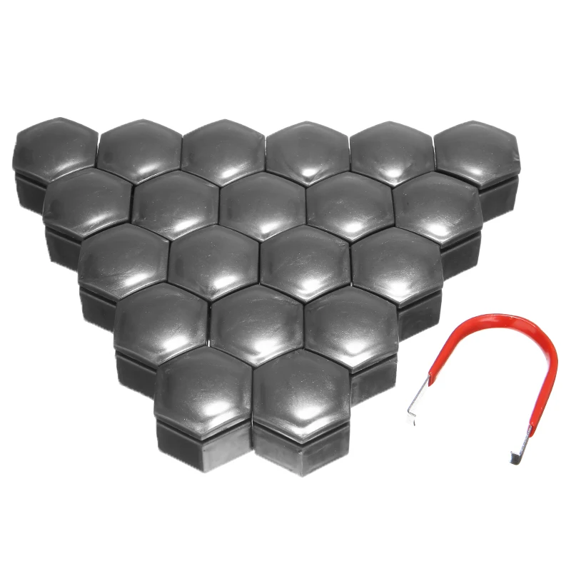 20pcs Gray Wheel Nut Cap 22mm Tire Nut Bolt Cap Dustproof Cover with Removal Tool For Vauxhall Insignia