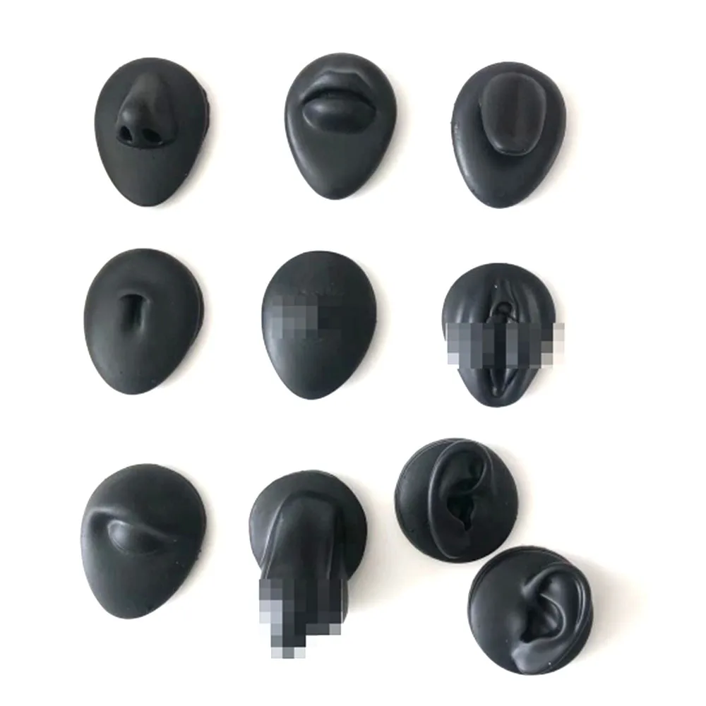 1PcSilicone3Color11BodyJewelryPiercingEarringsEarStudsDisplayEarNoseModel.jpg