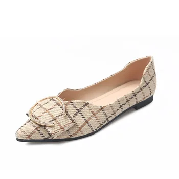 

2020 Summer Flat Shoes pointed toe With buckle Woman Loafers Spring Casual Shoes Women Flats Women Shoes