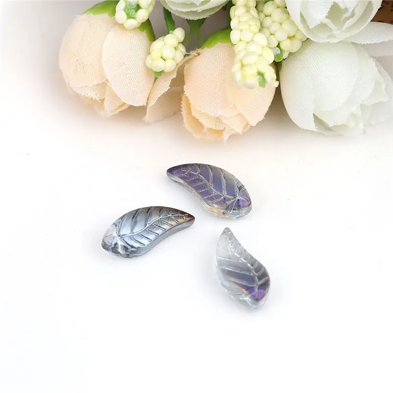 50 PCs Doreen Box Glass Beads Leaf Multicolor AB Rainbow Bead For DIY Fashion Bracelet Jewelry Making16x 8mm, Hole: 0.9mm 50 PCs Doreen Box Glass Beads Leaf Multicolor AB Rainbow Bead For DIY Fashion Bracelet Jewelry Making16x 8mm, Hole: 0.9mm