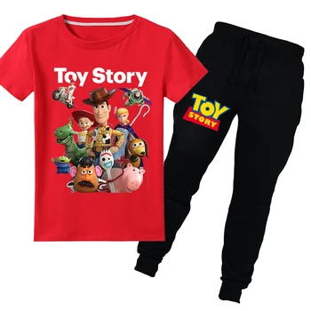

Toy Story 4 Printing Boys Short Sleeve Pants Costume Sets Girls T Shirts Shorts Suits Children Fashion Casual Clothes Clothing